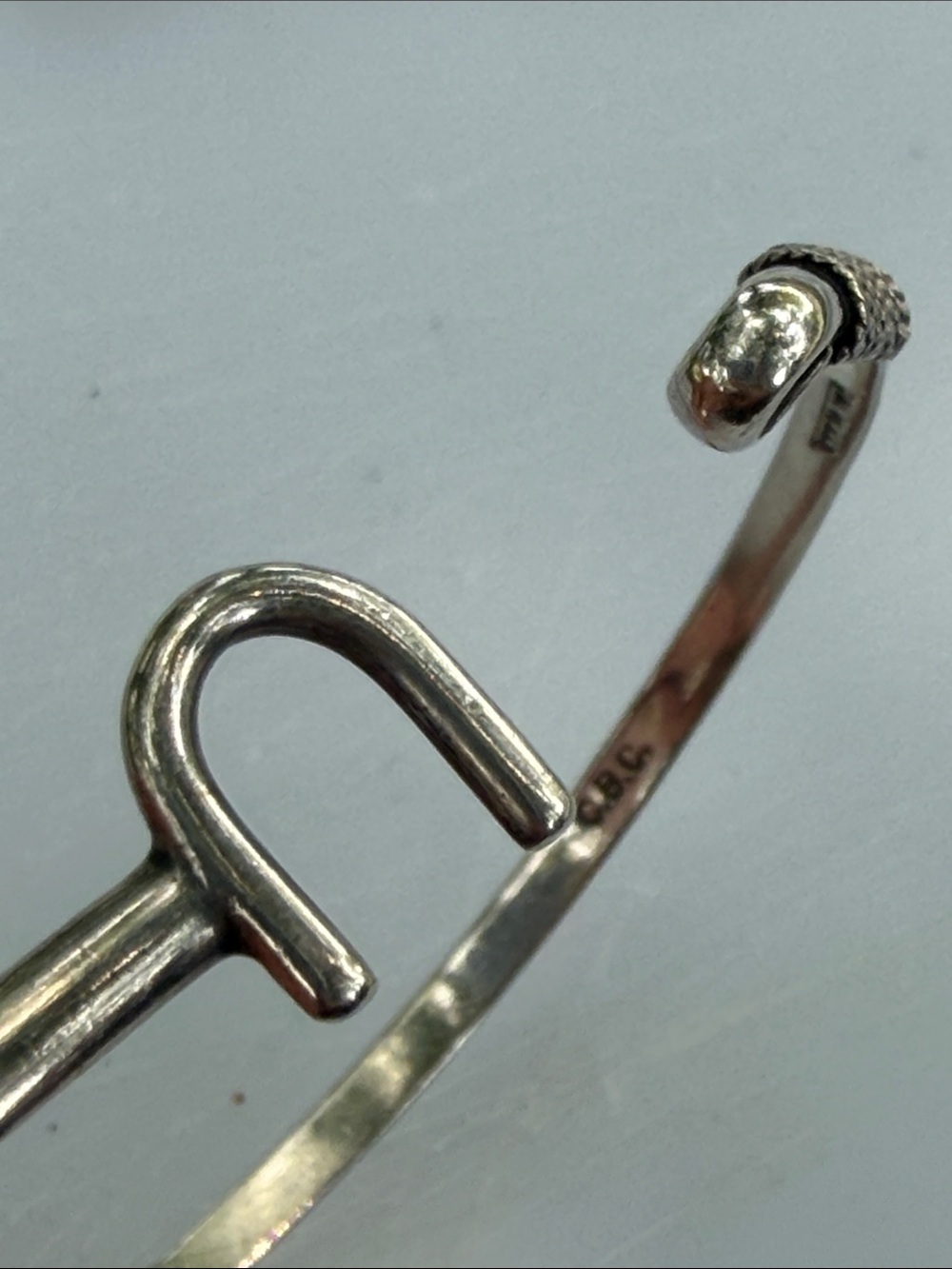 Sterling Bracelet “U” Hook & Eye Clasp - Picture 6 of 9